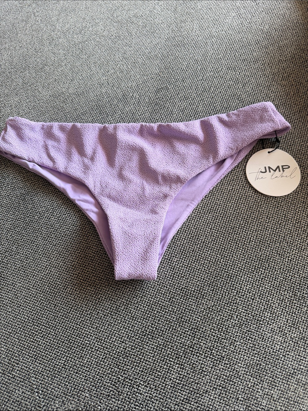 JMP The Label Soft Lavender Textured Bikini Bottoms sz L